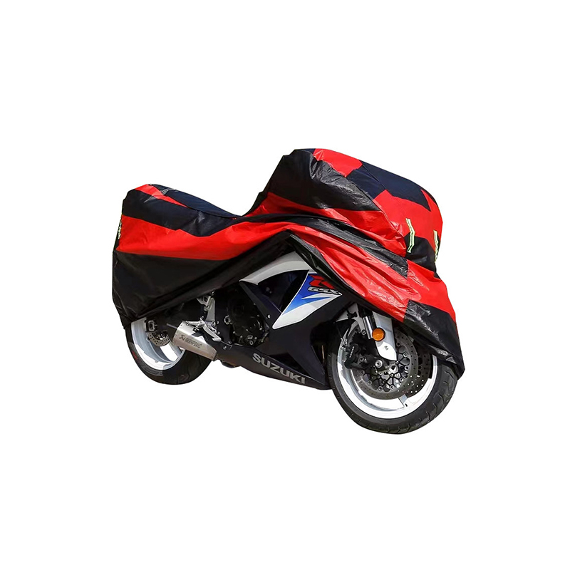 Husă pentru motocicletă din folie de aluminiu de culoare roșu și negru